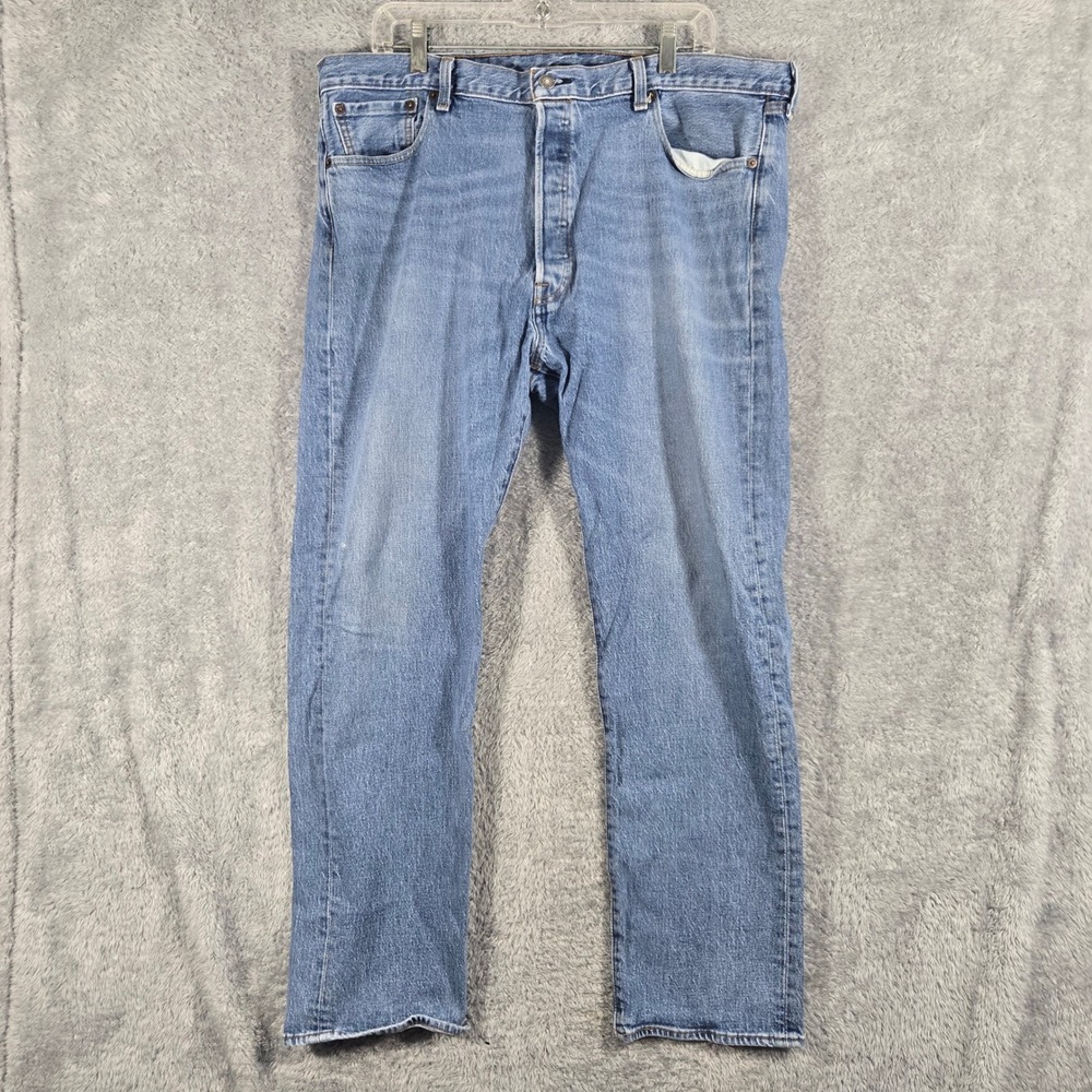 Levis 501 Original Fit Jeans Mens 40x30 Blue Denim Button Fly Straight Leg